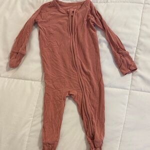 Little Sleepies Kids Footie in Warm Rose